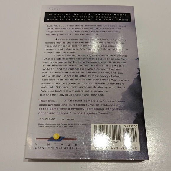 Snow Falling on Cedars (1995, Paperback) - David Guterson [Fiction] - Picture 2 of 7